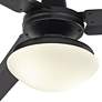 60" Turbina Matte Black LED Light Ceiling Fan with Remote