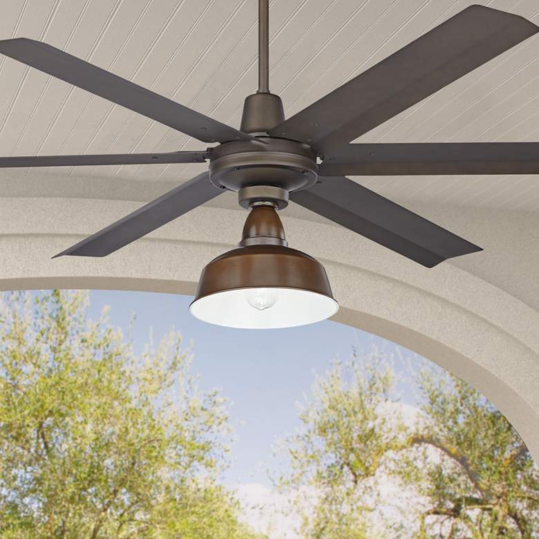 Image 1 60 inch Turbina Max&#8482; DC Bronze Outdoor LED Ceiling Fan