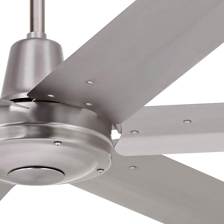 60&quot; Turbina Max DC Brushed Nickel Damp Ceiling Fan with Remote more views
