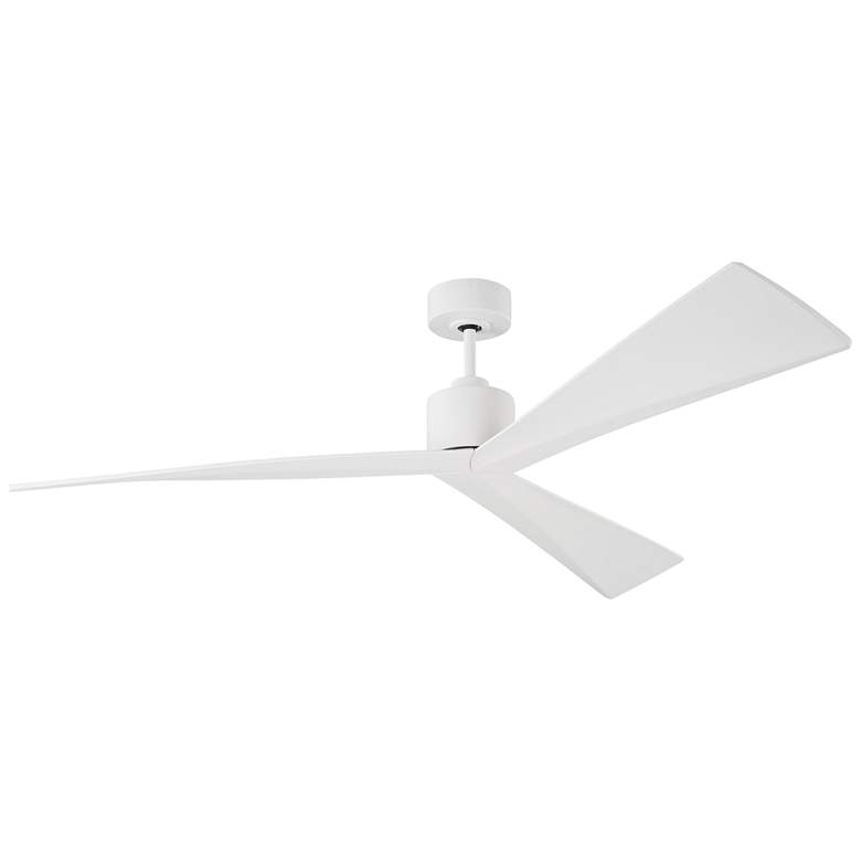 Image 2 60" Visual Comfort Adler 3-Blade Matte White Ceiling Fan with Remote