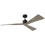 2_60" Visual Comfort Adler Pewter Damp Rated Ceiling Fan with Remote