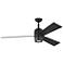 60" Visual Comfort Alba Black LED Outdoor Ceiling Fan with Remote
