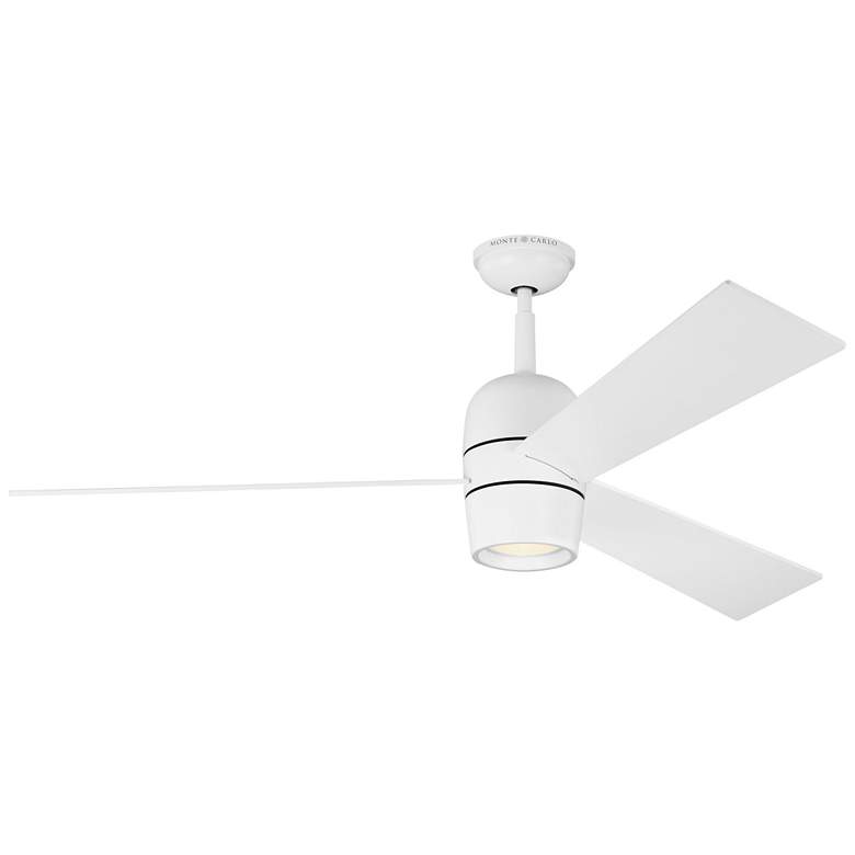 Image 1 60" Visual Comfort Alba Matte White LED Outdoor Fan with Remote