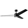 1_60" Visual Comfort Armstrong Black LED Damp Ceiling Fan with Remote