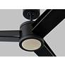 3_60" Visual Comfort Armstrong Black LED Damp Ceiling Fan with Remote more views