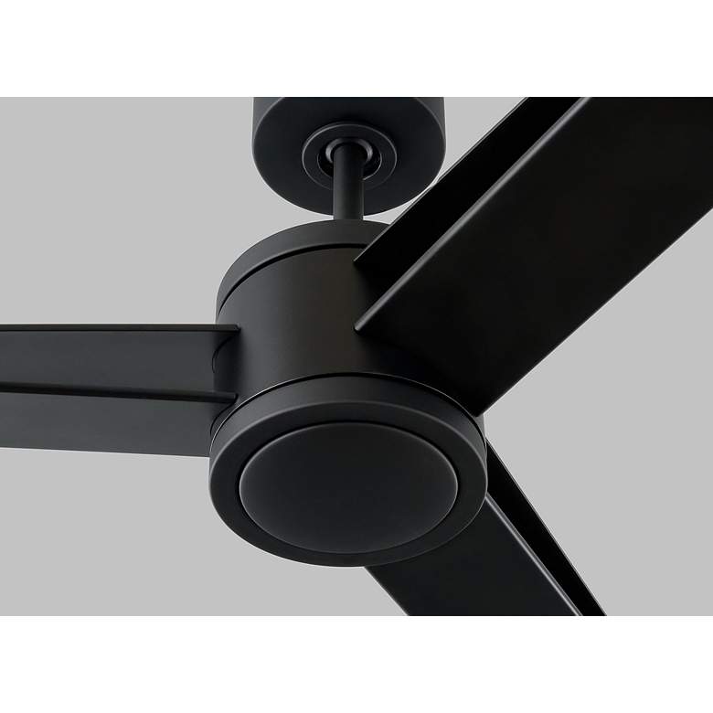 Image 4 60" Visual Comfort Armstrong Black LED Damp Ceiling Fan with Remote more views