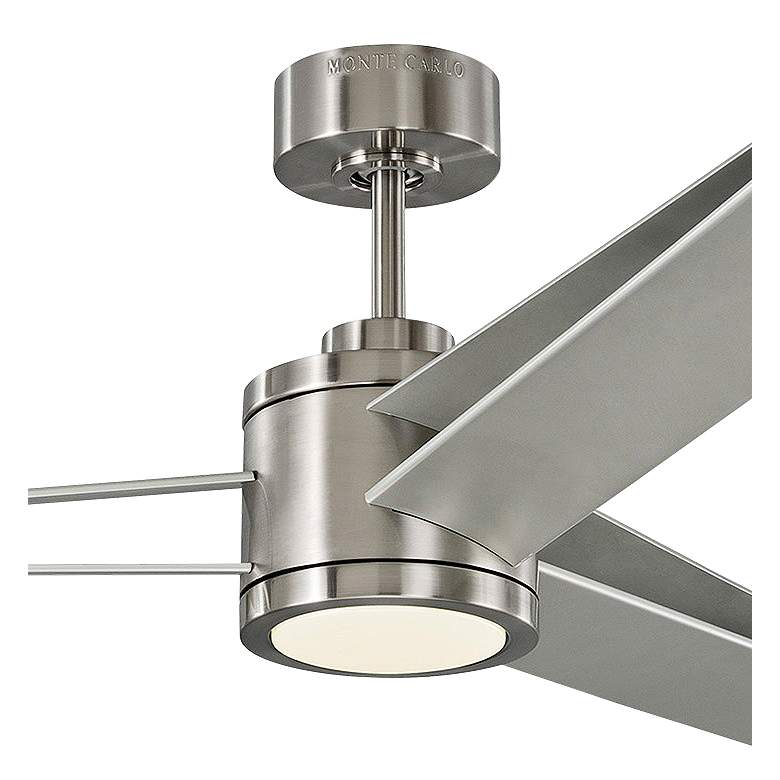 Image 3 60" Visual Comfort Armstrong Steel LED Damp Ceiling Fan with Remote more views
