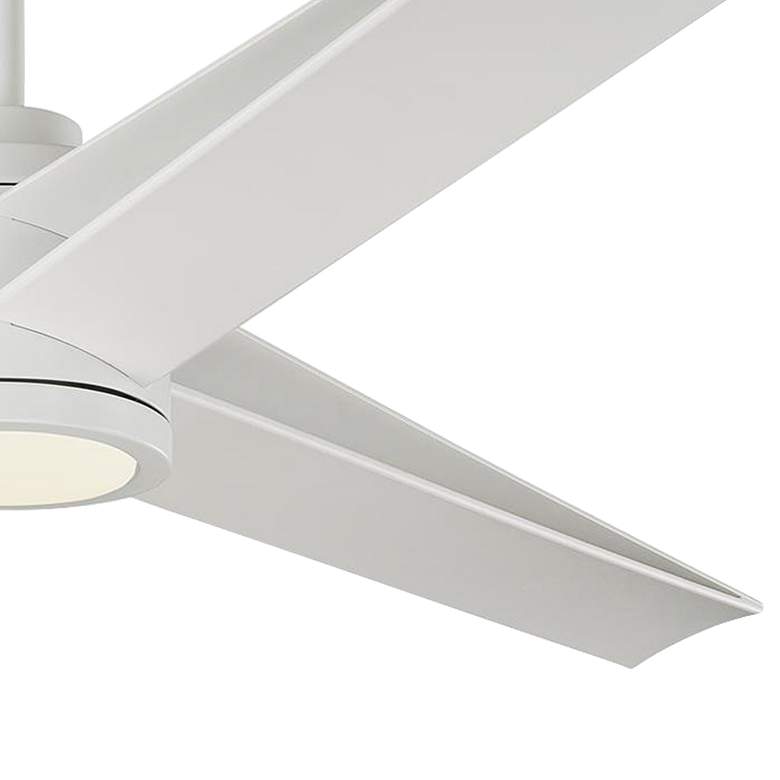Image 3 60" Visual Comfort Armstrong White LED Damp Ceiling Fan with Remote more views
