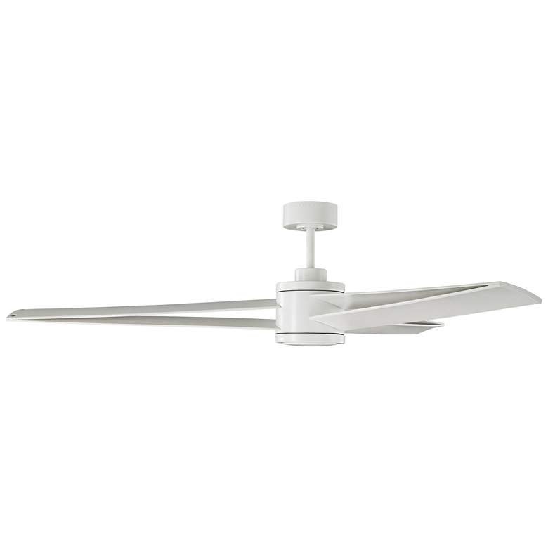 Image 4 60" Visual Comfort Armstrong White LED Damp Ceiling Fan with Remote more views