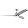 60" Visual Comfort Avila Brushed Steel LED Ceiling Fan with Remote