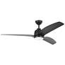 1_60" Visual Comfort Avila Coastal Black Outdoor Ceiling Fan with Remote