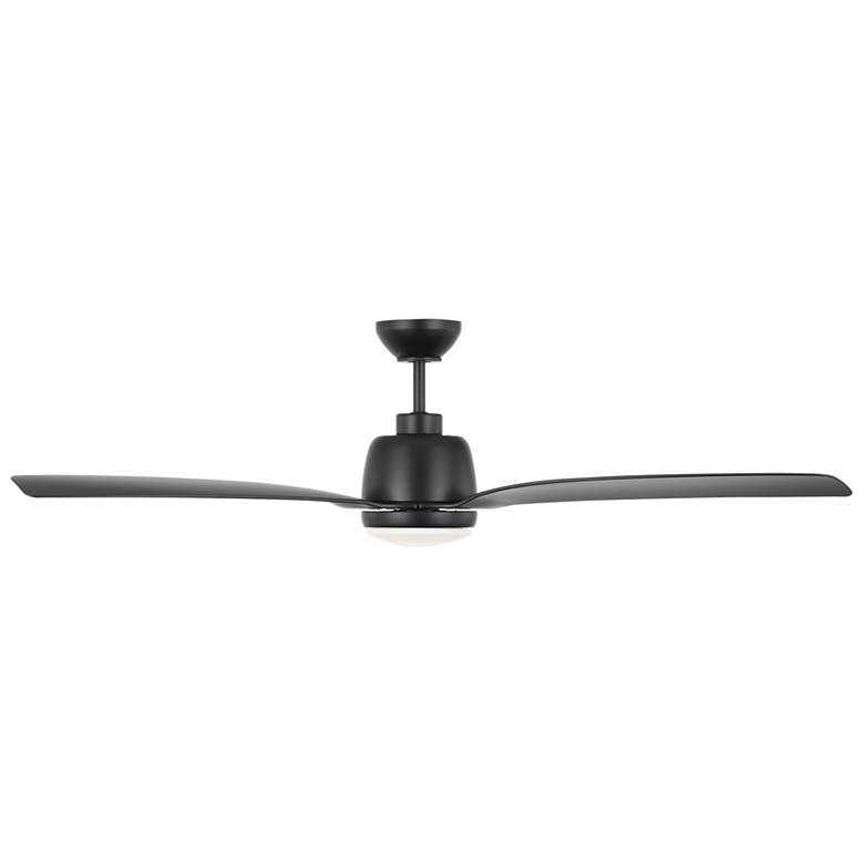 Image 4 60" Visual Comfort Avila Coastal Black Outdoor Ceiling Fan with Remote more views