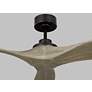 3_60" Visual Comfort Collins Aged Pewter Damp Rated Smart Ceiling Fan more views