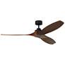1_60" Visual Comfort Collins Black Walnut Damp Smart Ceiling Fan