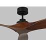 3_60" Visual Comfort Collins Black Walnut Damp Smart Ceiling Fan more views