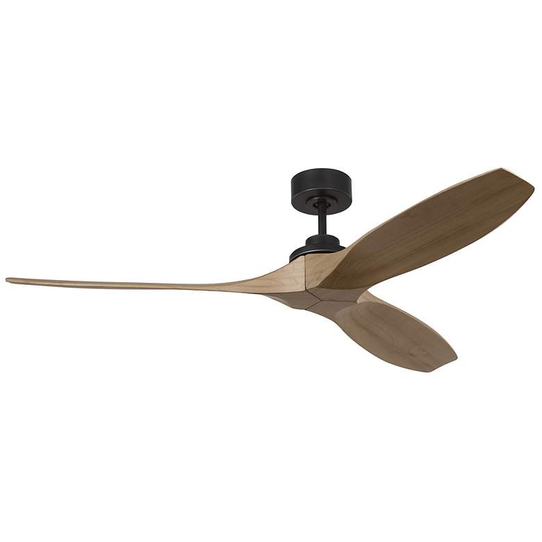 Image 1 60" Visual Comfort Collins Midnight Black Outdoor Smart Ceiling Fan