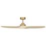 Thumbnail3 of 60" Visual Comfort Collins Oak and Brass Damp Rated Smart Fan more views