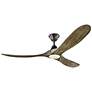 2_60" Visual Comfort Maverick Aged Pewter LED Damp Rated Fan with Remote