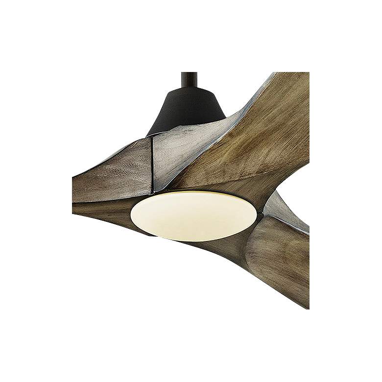 Image 3 60" Visual Comfort Maverick Aged Pewter LED Damp Rated Fan with Remote more views