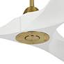2_60" Visual Comfort Maverick Brass and White Ceiling Fan with Remote more views