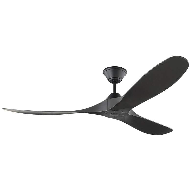 Image 3 60" Visual Comfort Maverick Coastal Black Wet Rated Fan with Remote
