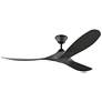 3_60" Visual Comfort Maverick Coastal Black Wet Rated Fan with Remote