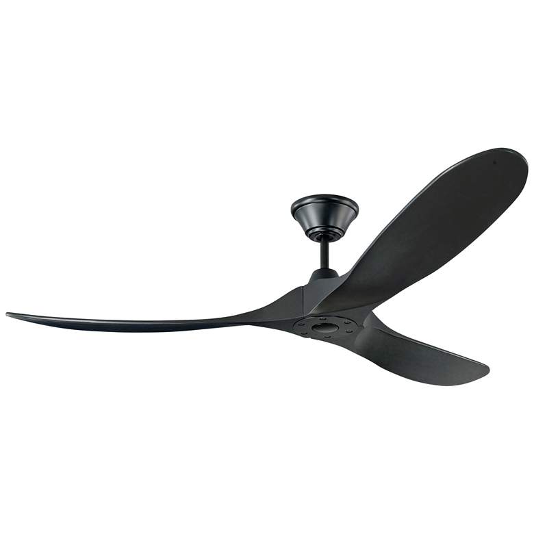 Image 2 60" Visual Comfort Maverick Matte Black Ceiling Fan with Remote