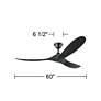 4_60" Visual Comfort Maverick Matte Black Ceiling Fan with Remote more views