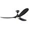 60" Visual Comfort Maverick Matte Black LED Ceiling Fan with Remote