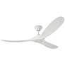 2_60" Visual Comfort Maverick Matte White Modern Ceiling Fan with Remote