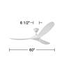 4_60" Visual Comfort Maverick Matte White Modern Ceiling Fan with Remote more views