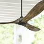 1_60" Visual Comfort Maverick Pewter and Oak Ceiling Fan with Remote