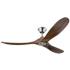 60" Visual Comfort Maverick Steel and Walnut Ceiling Fan with Remote
