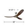 3_60" Visual Comfort Maverick Steel and Walnut Ceiling Fan with Remote more views