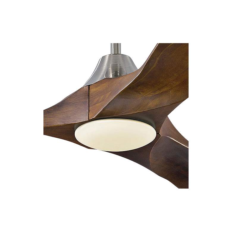 Image 3 60" Visual Comfort Maverick Steel Walnut Damp LED Fan with Remote more views