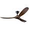 60" Visual Comfort Maverick Walnut and Black Ceiling Fan with Remote