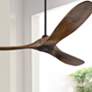 1_60" Visual Comfort Maverick Walnut and Black Ceiling Fan with Remote