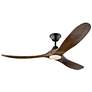 2_60" Visual Comfort Maverick Walnut Wood LED Ceiling Fan with Remote