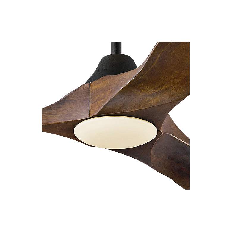 Image 3 60" Visual Comfort Maverick Walnut Wood LED Ceiling Fan with Remote more views