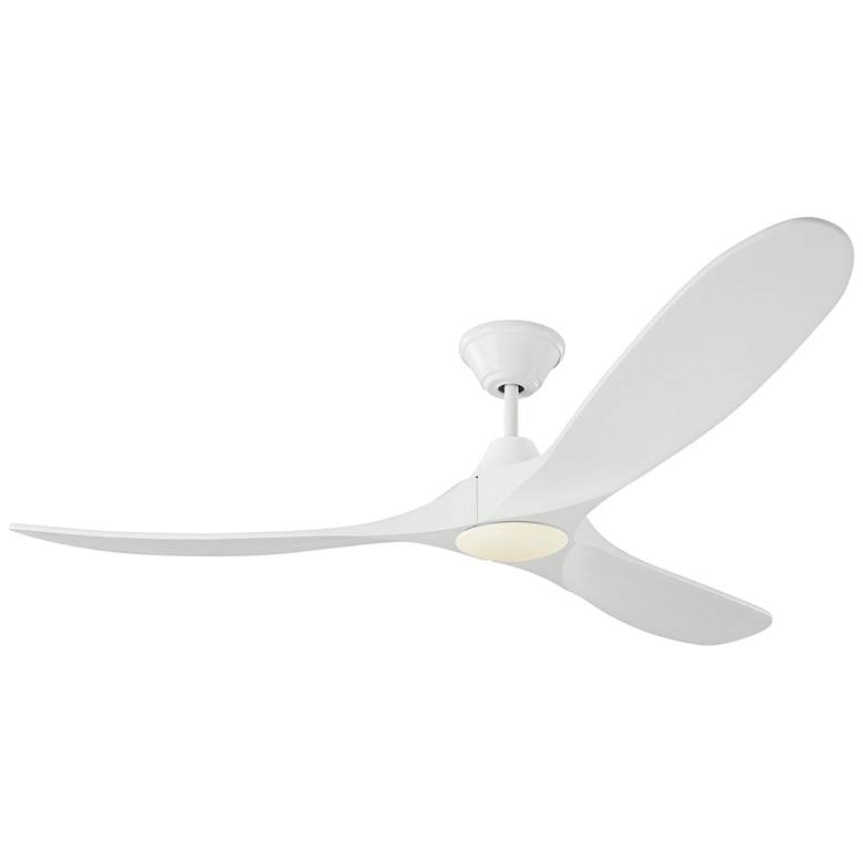 Image 2 60" Visual Comfort Maverick White 3-Blade LED Ceiling Fan with Remote