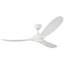 2_60" Visual Comfort Maverick White 3-Blade LED Ceiling Fan with Remote