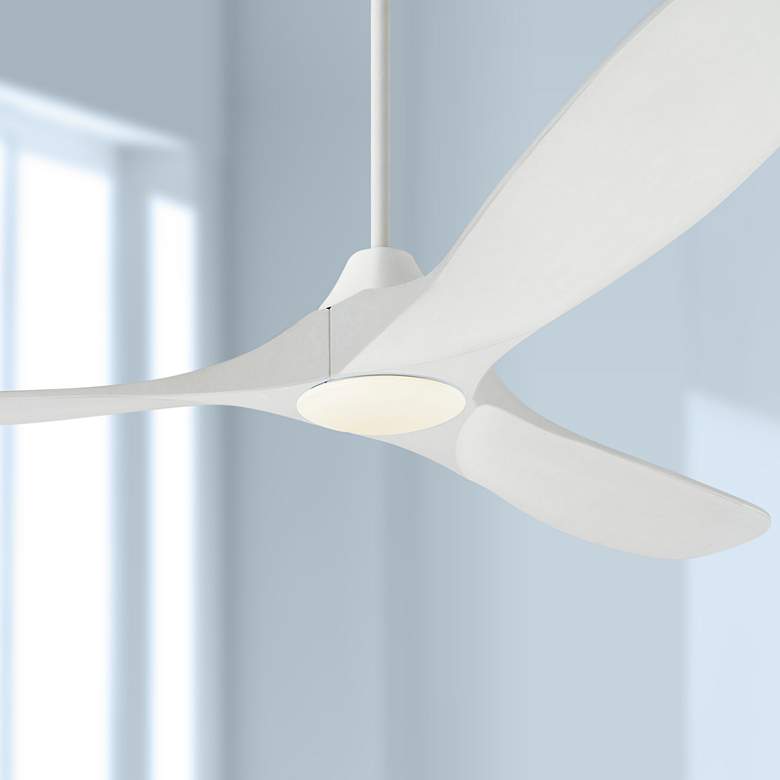 Image 1 60" Visual Comfort Maverick White 3-Blade LED Ceiling Fan with Remote