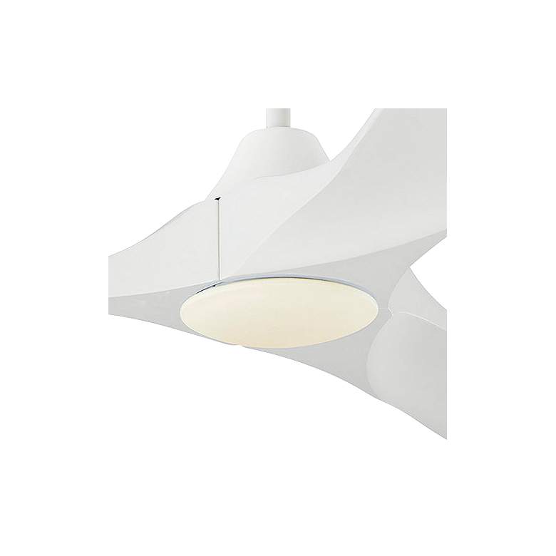 Image 3 60" Visual Comfort Maverick White 3-Blade LED Ceiling Fan with Remote more views