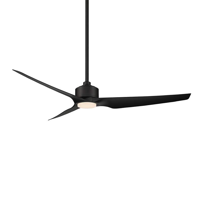 Image 1 60" WAC Stella Matte Black Modern Wet Rated LED Smart Ceiling Fan