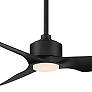60" WAC Stella Matte Black Modern Wet Rated LED Smart Ceiling Fan
