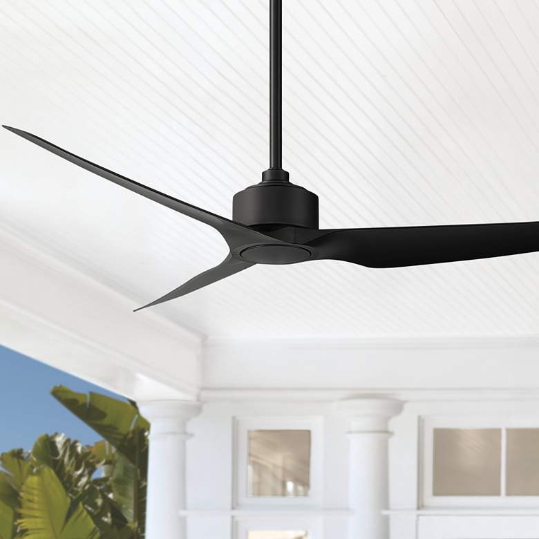 Image 1 60" WAC Stella Matte Black Wet Rated Smart Ceiling Fan