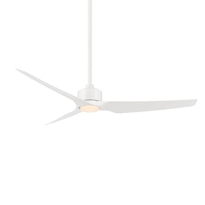 Image 1 60" WAC Stella Matte White LED Wet Rated Smart Ceiling Fan