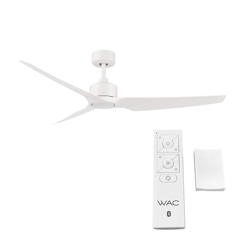 Image 5 60" WAC Stella Matte White Modern Wet Rated Smart Ceiling Fan more views