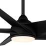 60" WAC Viper Matte Black LED Wet Rated Smart Ceiling Fan in scene