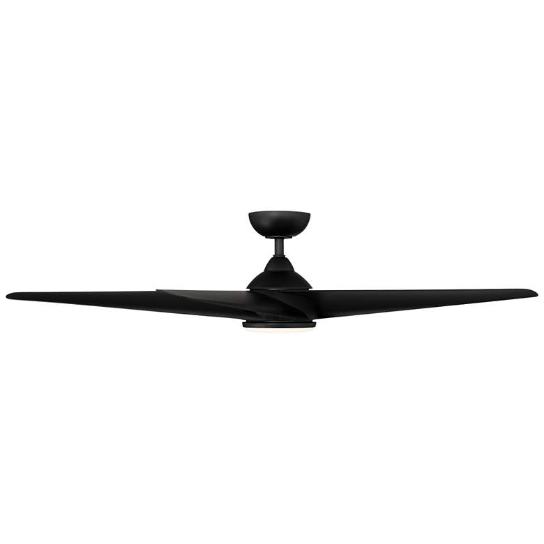 Image 6 60" WAC Viper Matte Black LED Wet Rated Smart Ceiling Fan more views